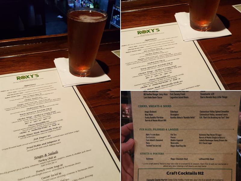 Roxy's Pub Menu