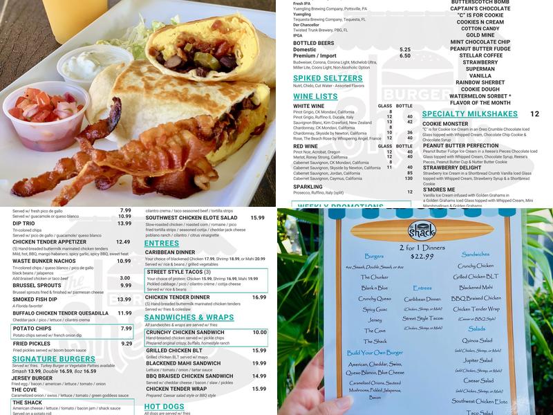The Burger Shack Menu