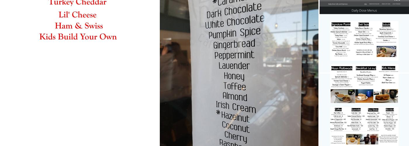 Daily Dose Cafe and Espresso Menu