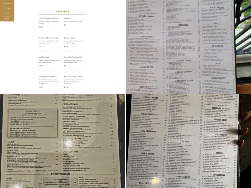 City Cellar Wine Bar & Grill Menu