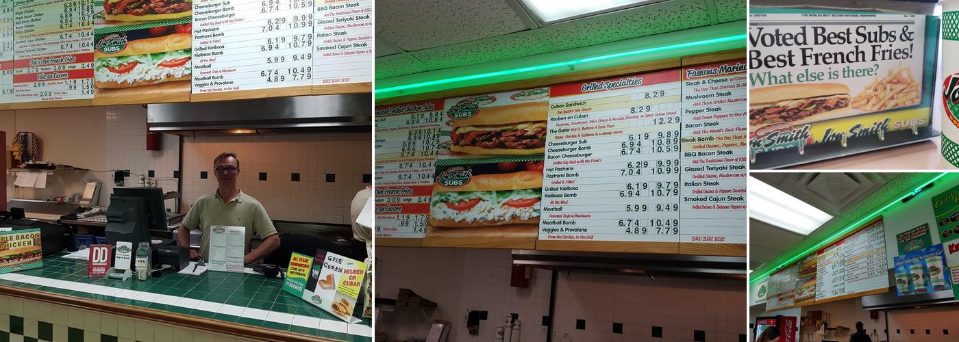 Jon Smith Subs Menu