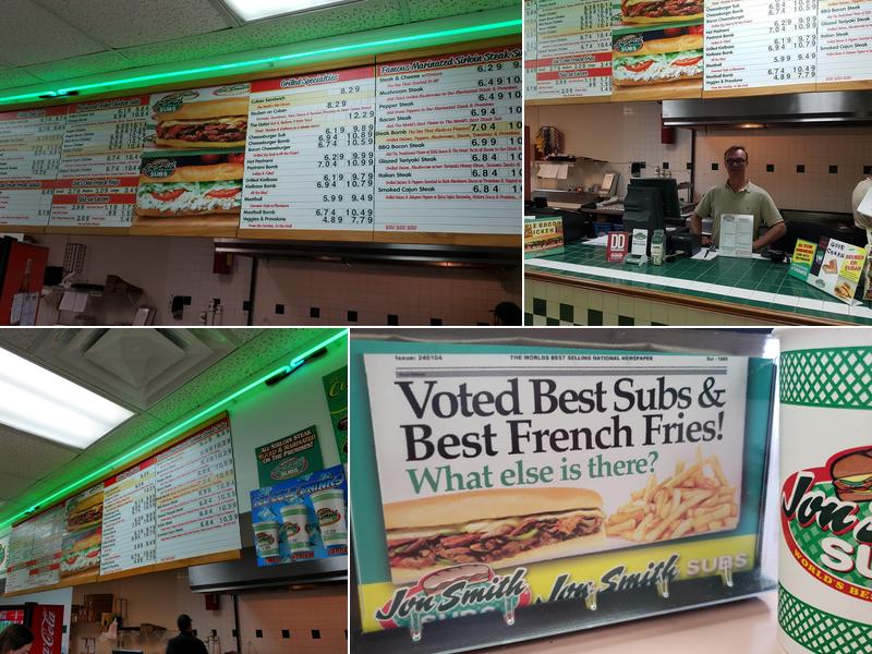 Jon Smith Subs Menu