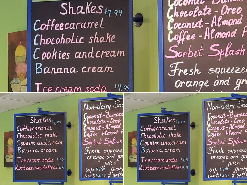 Sprinkles Ice Cream Menu