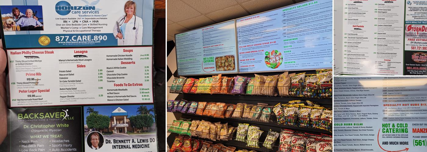 Manzo's Italian Deli Menu