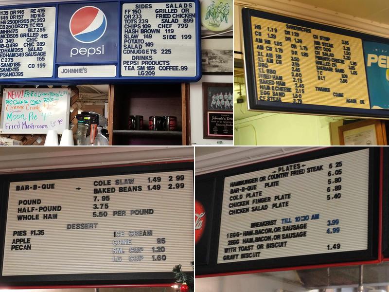 Johnnie's Drive In Menu
