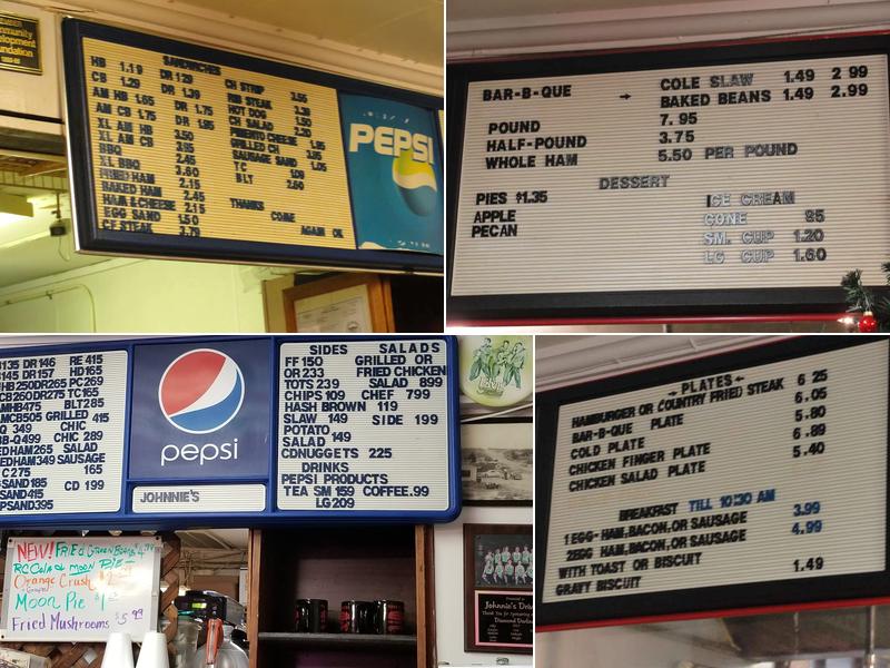Johnnie's Drive In Menu