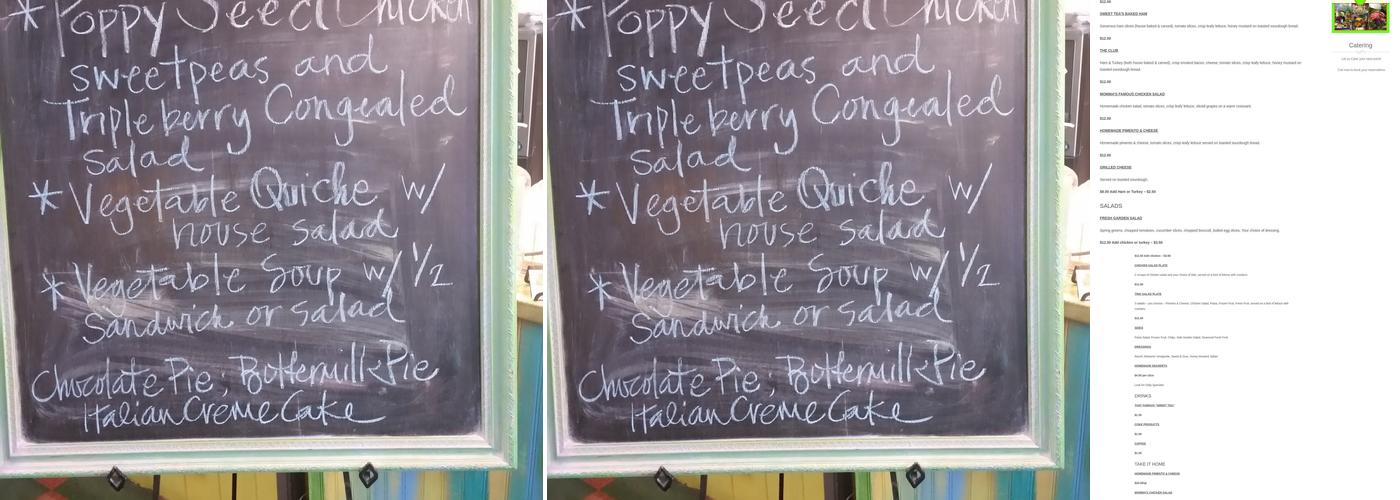 Sweet Tea & Biscuits Menu