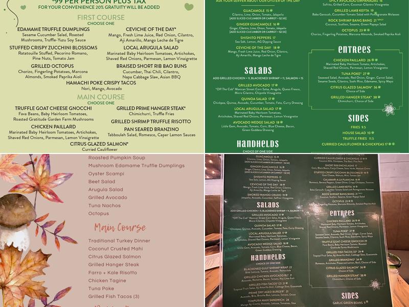 Avocado Grill Menu