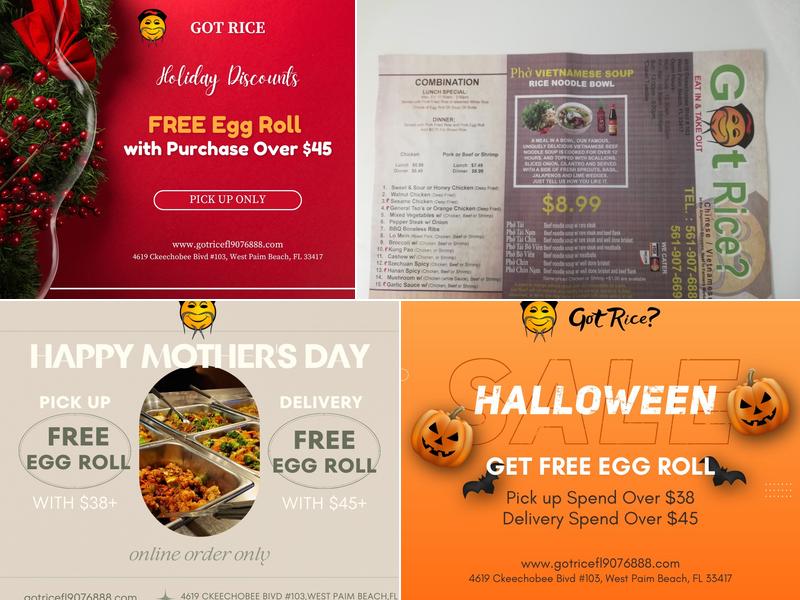 GOT RICE? Menu