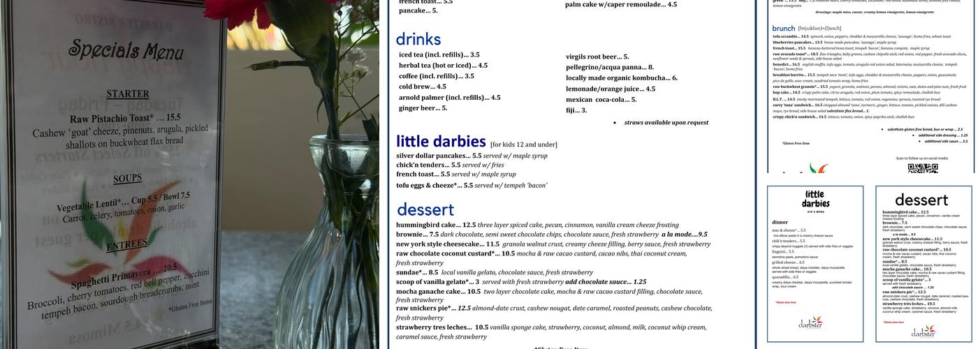 Darbster Menu