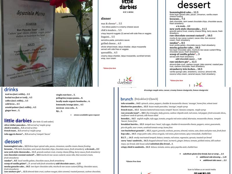 Darbster Menu
