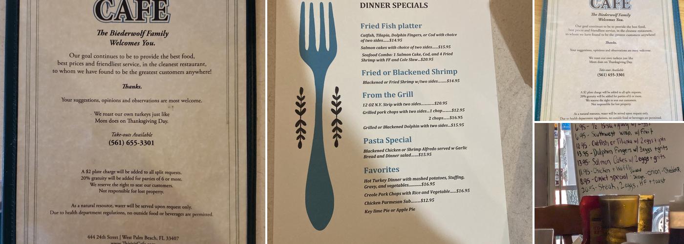 This Is It Cafe Menu