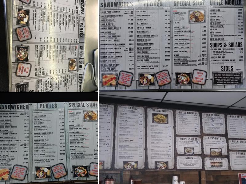 Bishop's BBQ Grill Menu