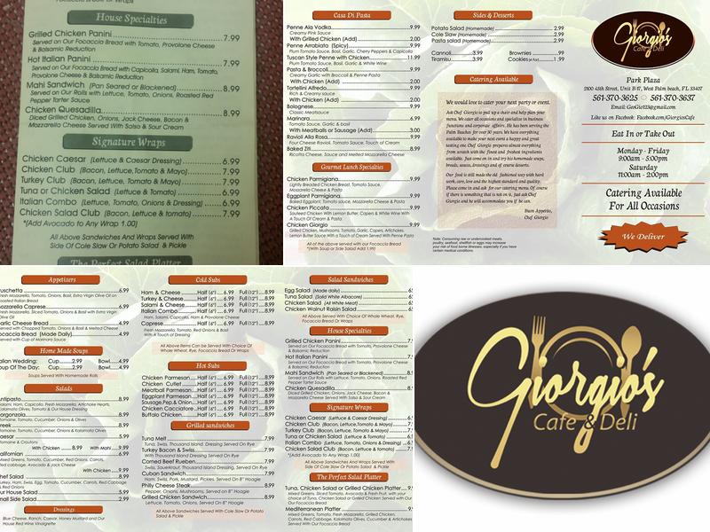 Giorgio's Cafe &,Deli Menu