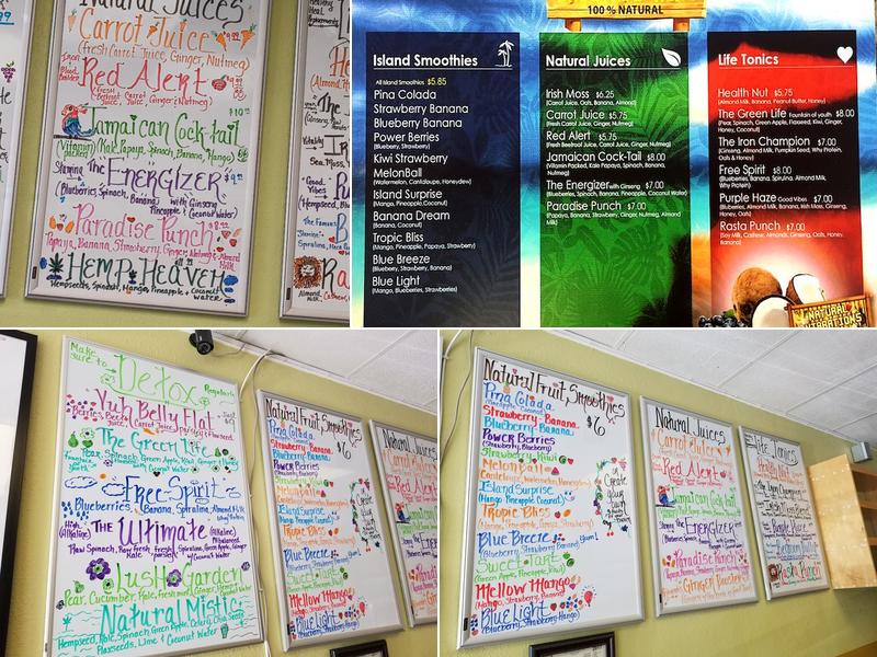 Natural Vibrations Smoothie Cafe Menu