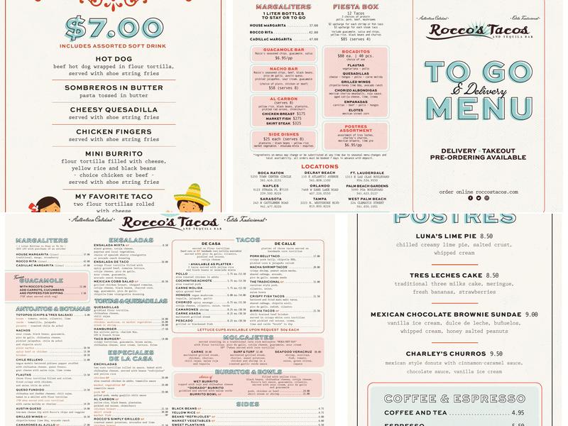 Rocco's Tacos & Tequila Bar Menu