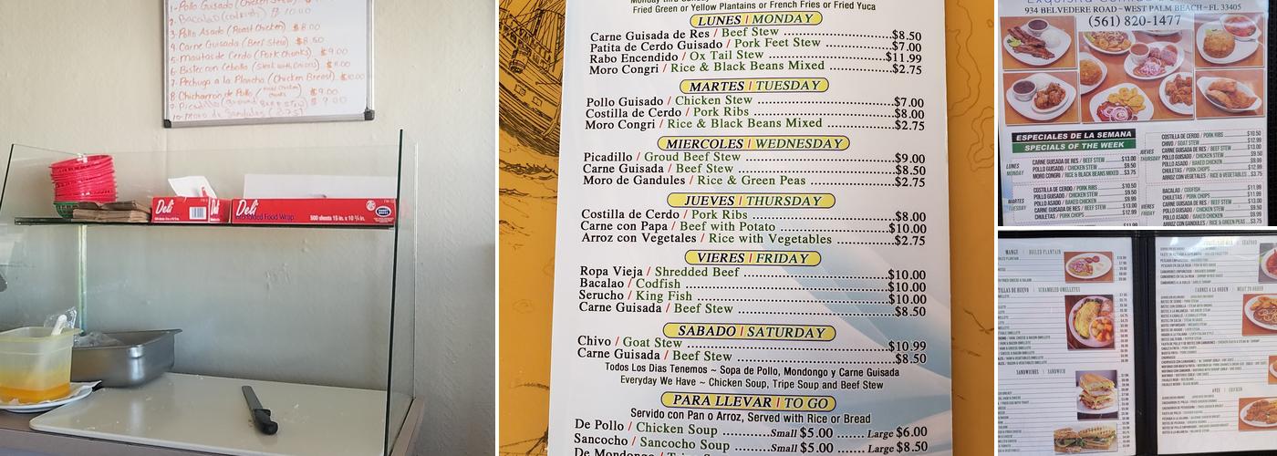 El Ideal Restaurant Menu