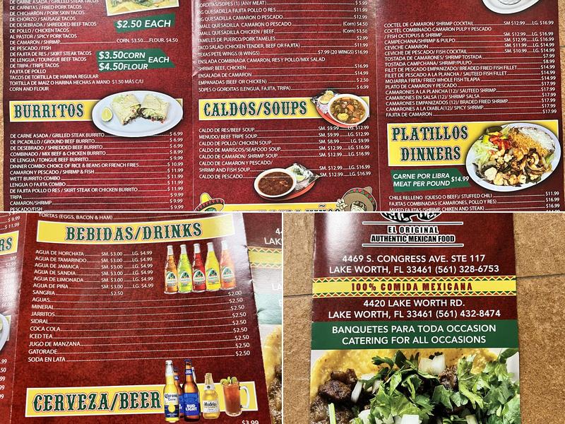 TACOS AL CARBON Menu