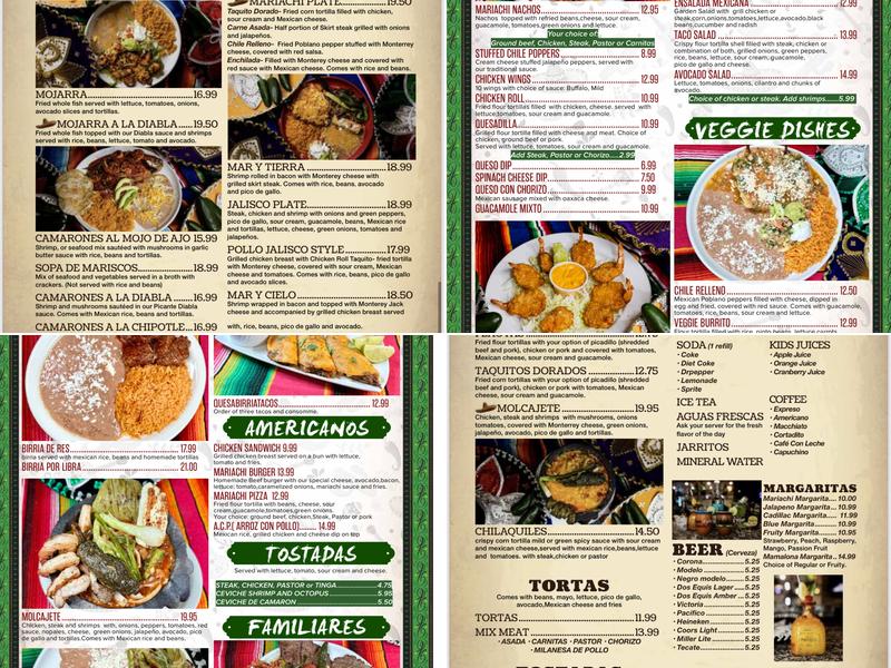El Mariachi Mexican Restaurant WPB Menu