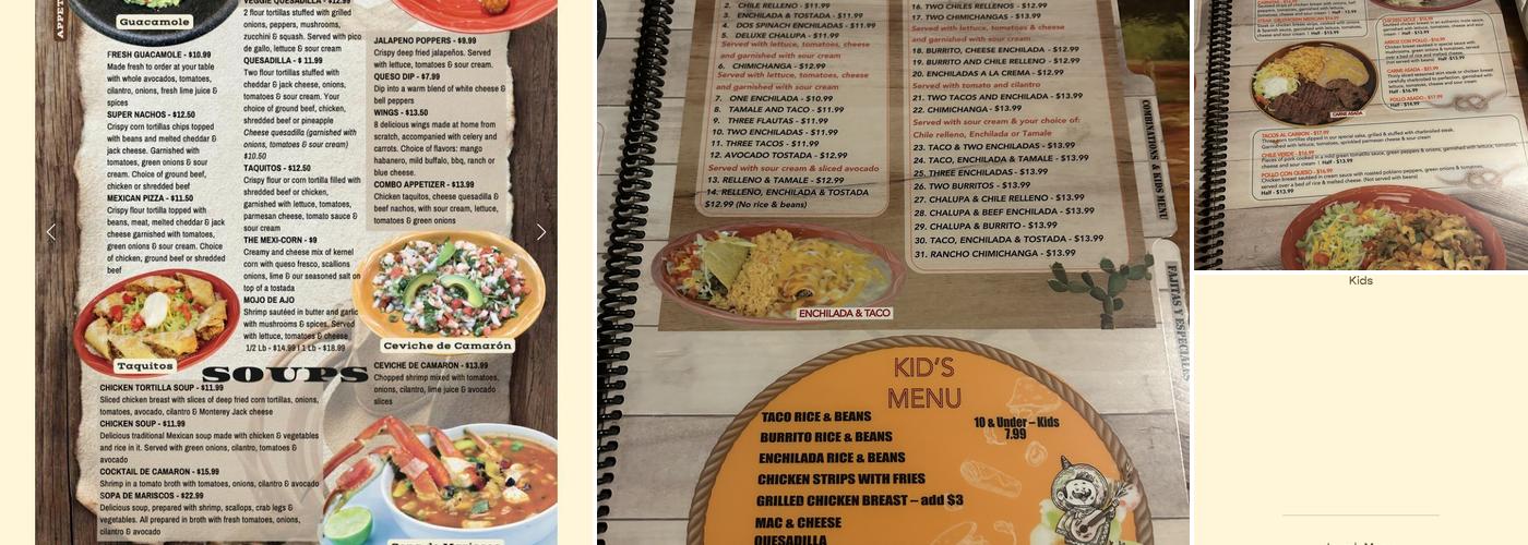 Rancho Chico Tequesta Menu