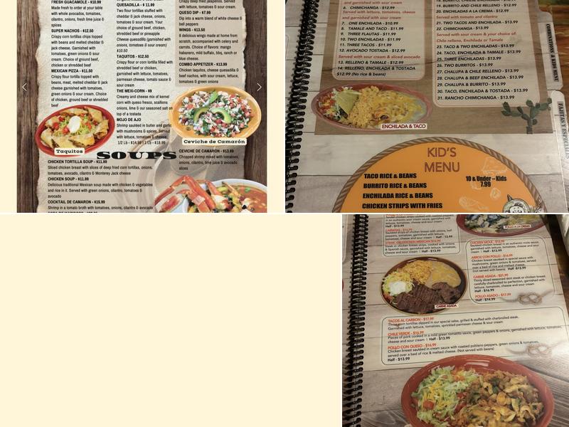 Rancho Chico Tequesta Menu