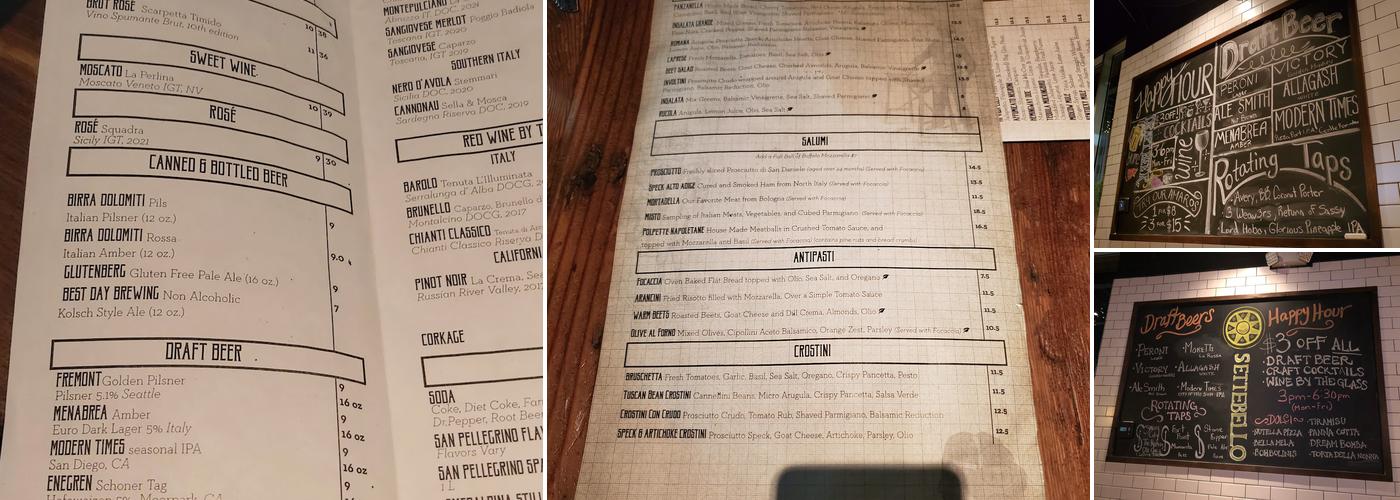 Settebello Pizzeria Napoletana Menu