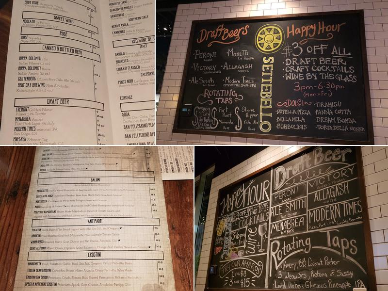 Settebello Pizzeria Napoletana Menu