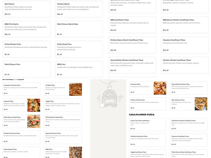 Hometown Pizza Cafe Menu