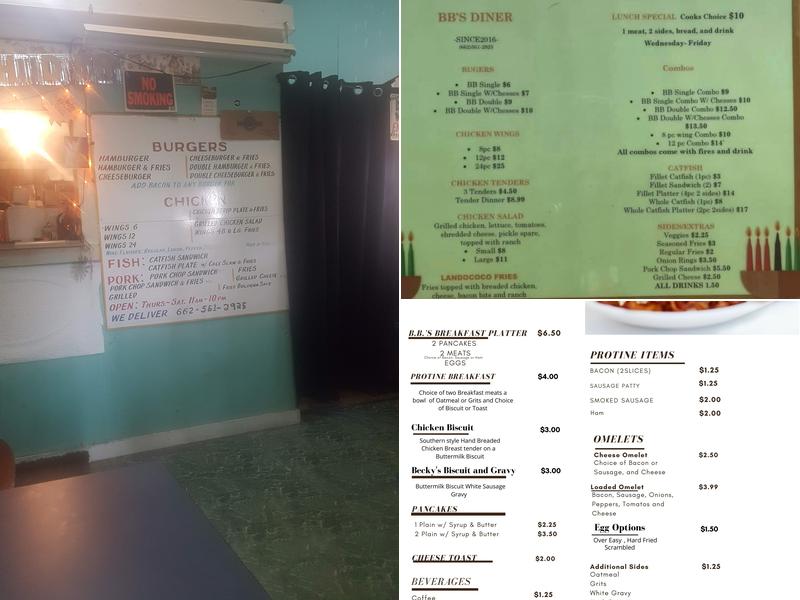 B.B's Diner Menu