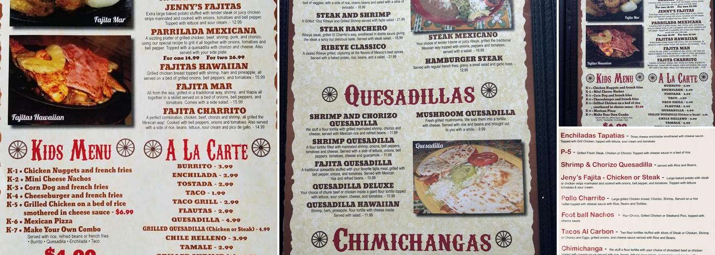 El Charrito's Menu