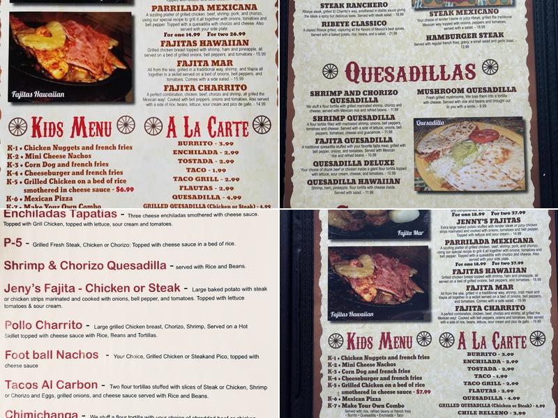 El Charrito's Menu
