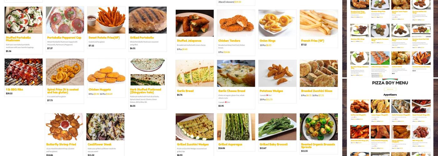 Pizza Boy Menu