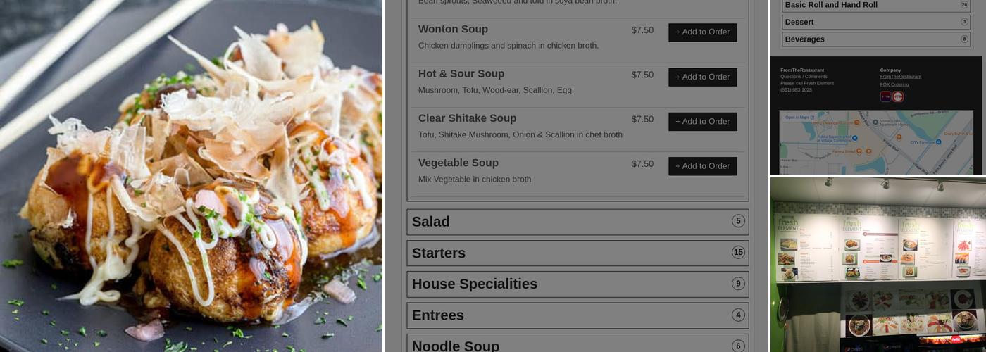 Fresh Element Menu