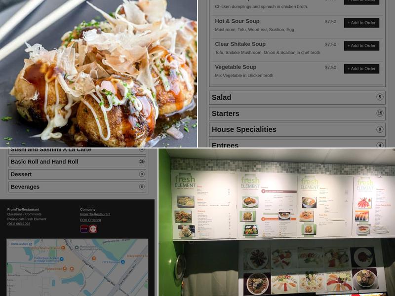 Fresh Element Menu