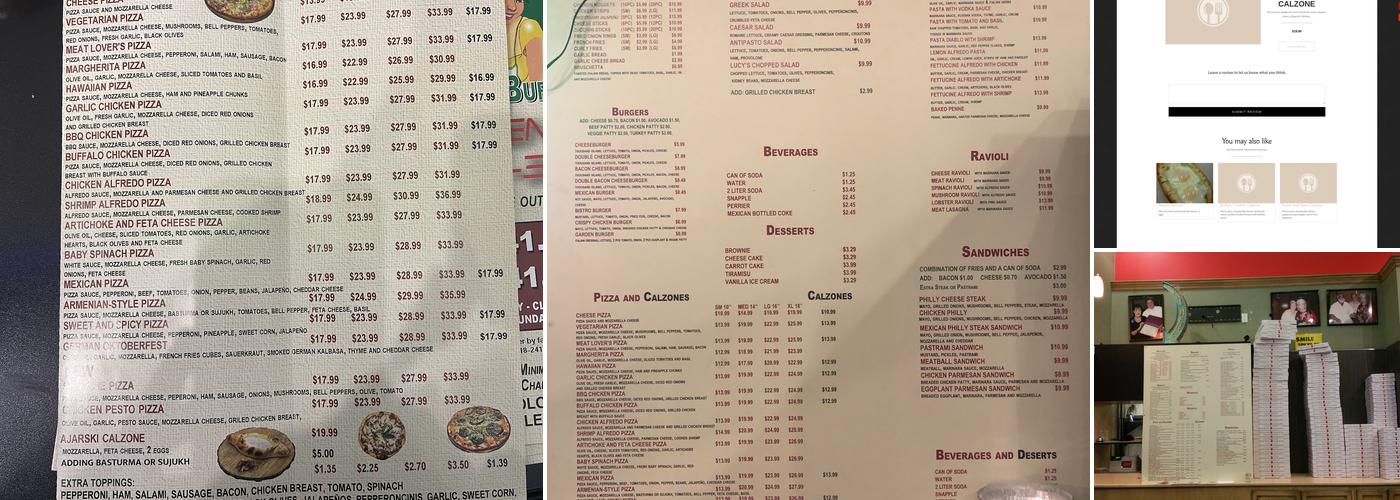 Lucy's Pizza & Burgers Menu