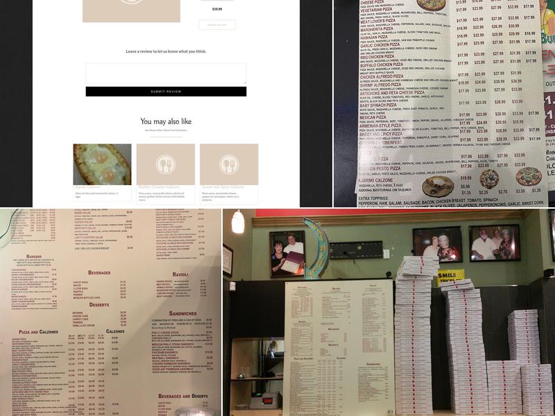 Lucy's Pizza & Burgers Menu