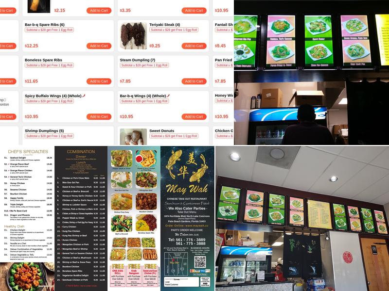May Wah Chinese Restaurant Menu