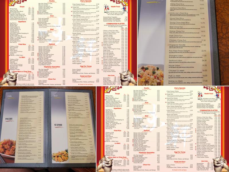 Uncle Joe's Chinese Restaurant Menu