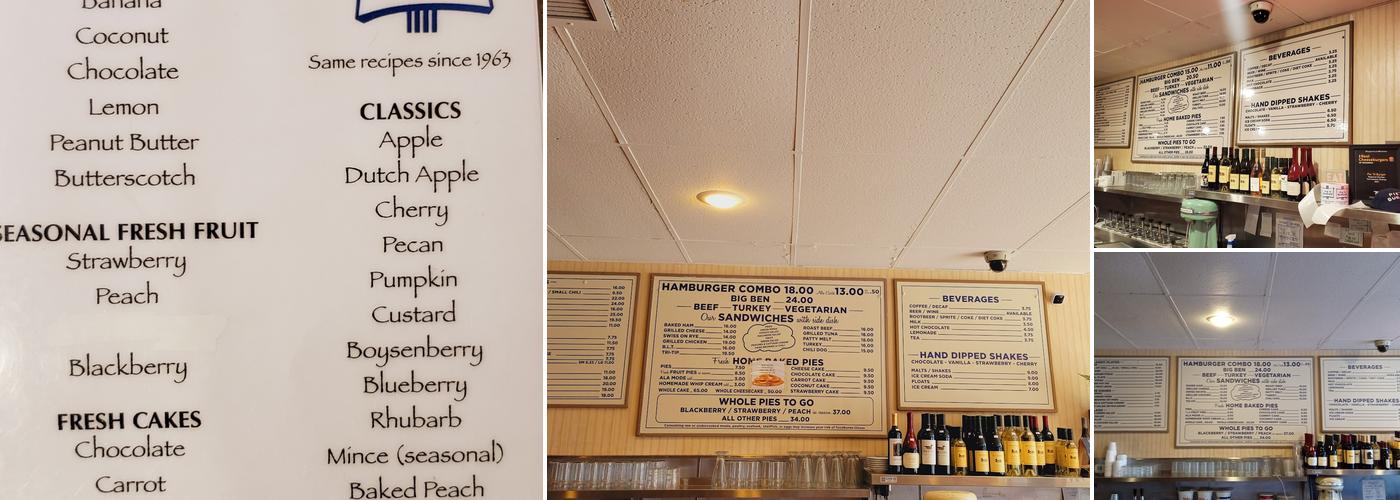Pie 'n Burger Menu