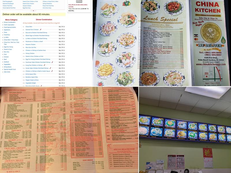 China Kitchen Menu