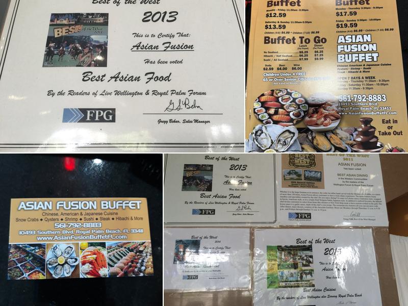 Asian Fusion Buffet Menu