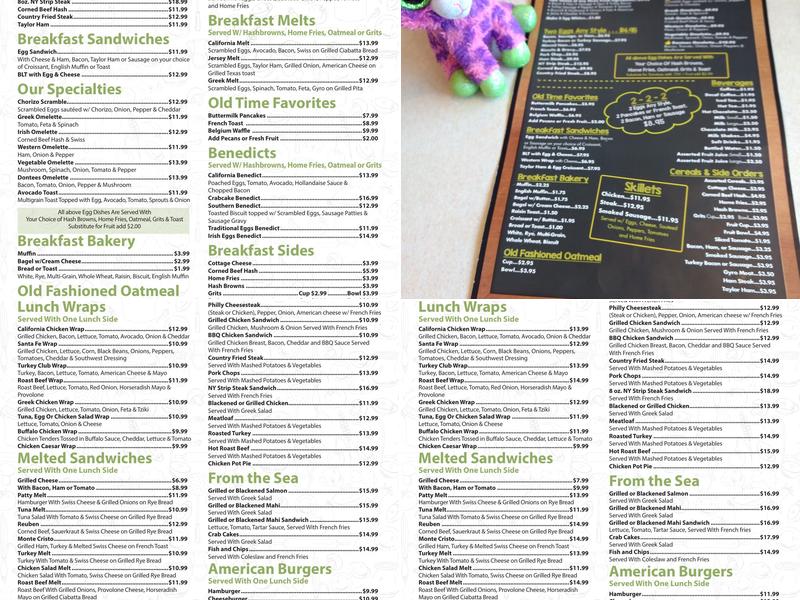 Dontee's Diner Menu