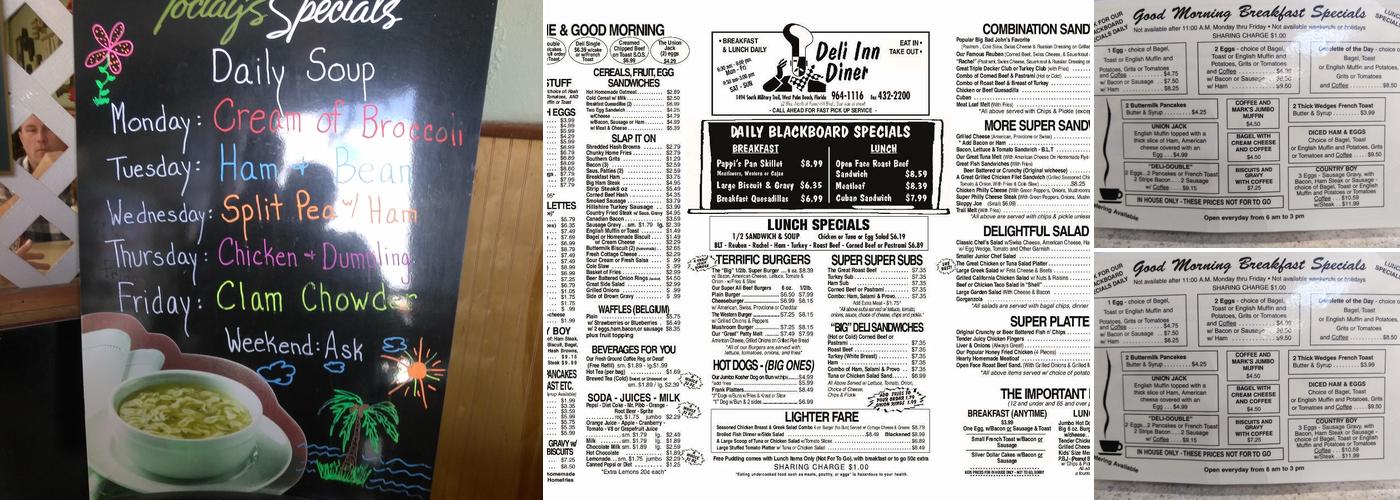 Deli Inn Diner Menu
