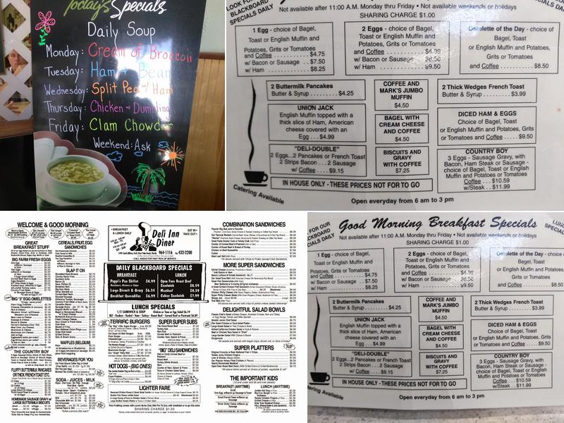 Deli Inn Diner Menu