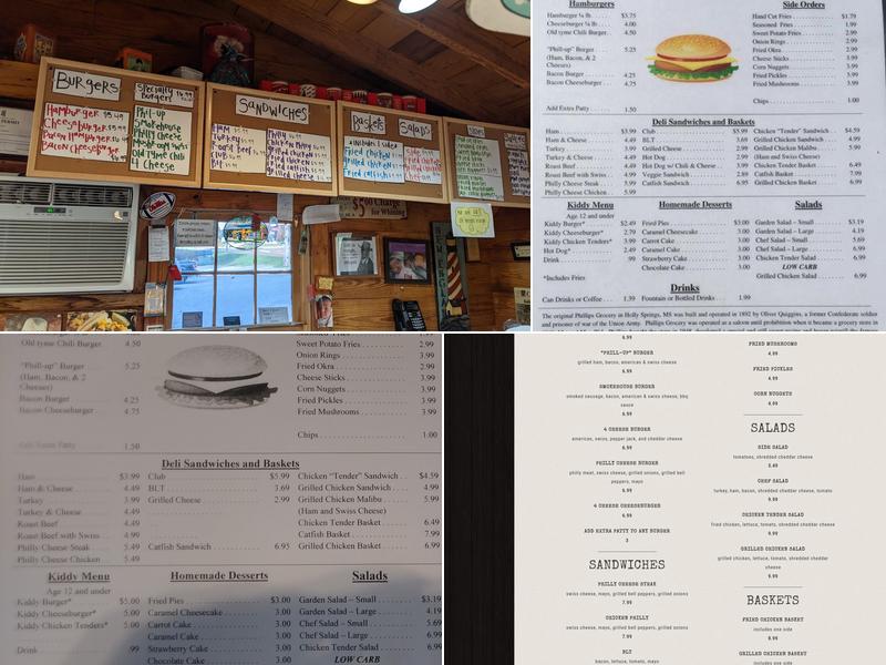 Phillips Grocery Menu