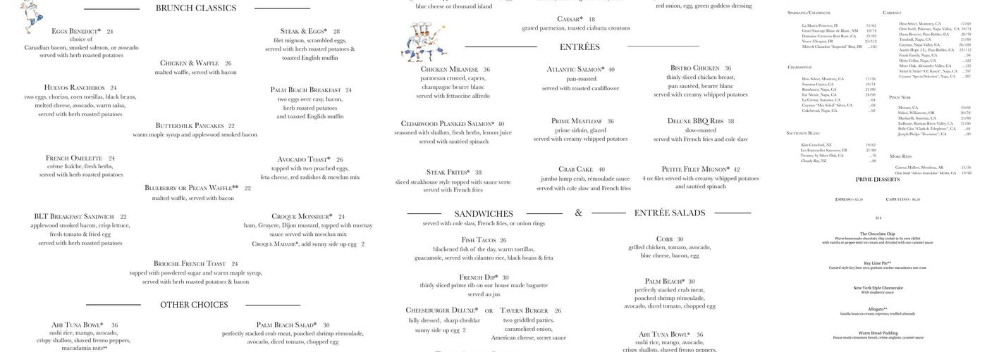 BrickTop's Menu