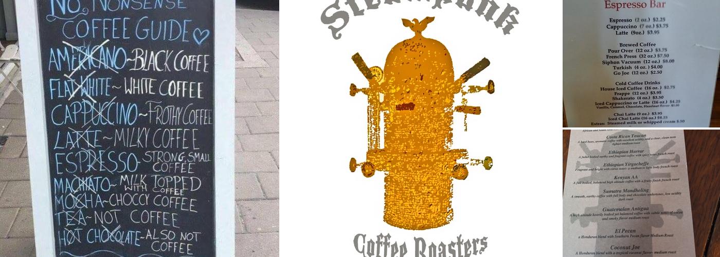 Steampunk Coffee Roasters/Papi y Papi Menu