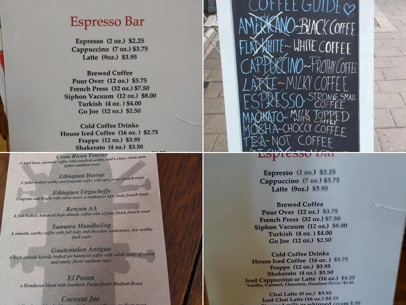 Steampunk Coffee Roasters/Papi y Papi Menu
