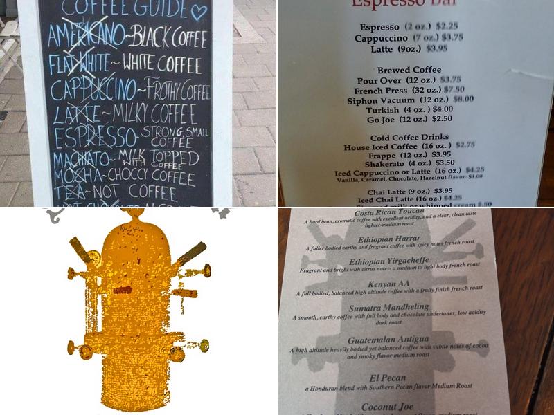 Steampunk Coffee Roasters/Papi y Papi Menu