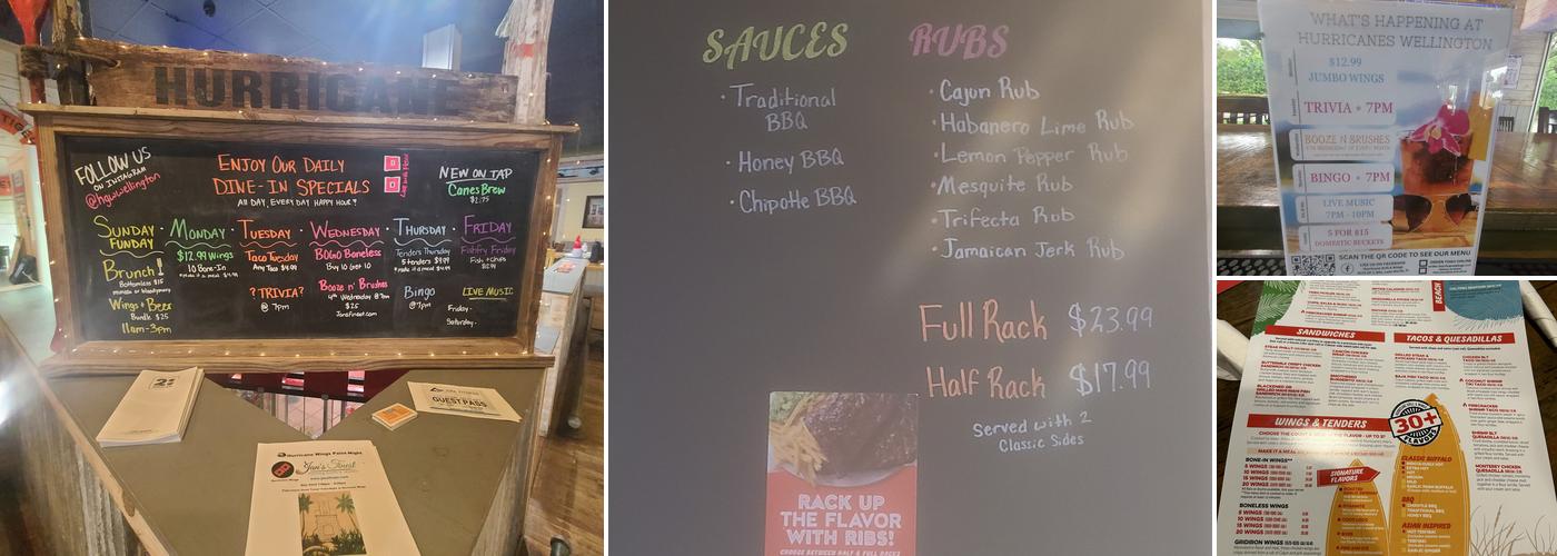 Hurricane Grill & Wings Menu